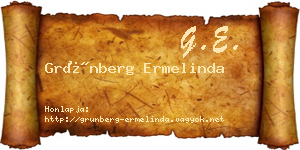 Grünberg Ermelinda névjegykártya